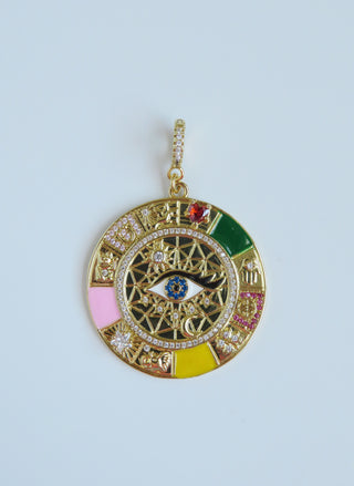 Celestial Evil Eye Good Luck Charm with Clasp