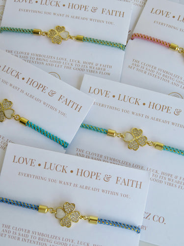 Alina Heart Clover Bracelet - Love • Luck • Hope & Faith