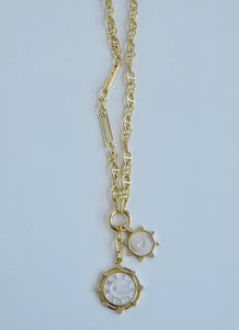 Sanxenxo Charm Holder Mixed Link Necklace - Clicker Clasp