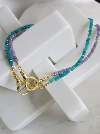 Divine Blessings - Hamsa Double Clasp Wrap Bracelet - Necklace