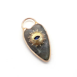 Heart Shaped Crystal Evil Eye Sun Charm