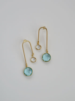 Blue Topaz Crystal Earrings