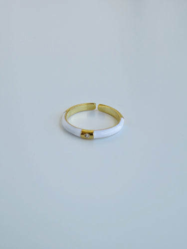 Alba Diamond Enamel Ring