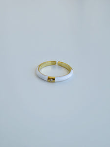 Alba Diamond Enamel Ring