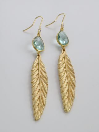 Feathered Crystal Earrings