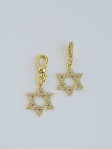 Diamond Star of David Charm on Clasp