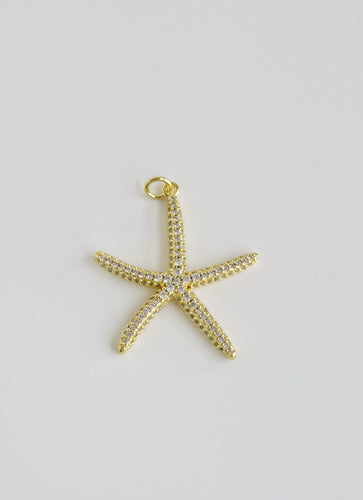 Diamond Starfish Charm