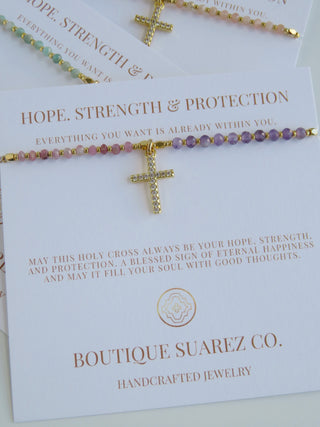 Kira Holy Cross Bracelet - Hope. Strength & Protection