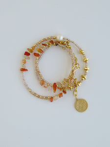 Love Intention - Rose Quartz Wrap Bracelet - Necklace