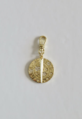 Blossoms with Thorn Sundial Charm on Swivel Clasp