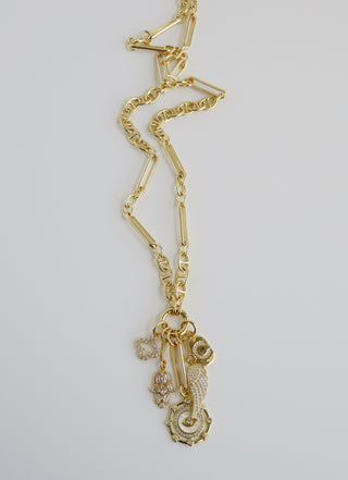 Love & Divine Guidance Charm Cluster Necklace - Sanxenxo Link