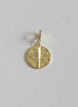 Load image into Gallery viewer, Blossoms Sundial Charm on Diamond Hinged Clasp
