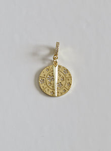 Blossoms Sundial Charm on Diamond Hinged Clasp