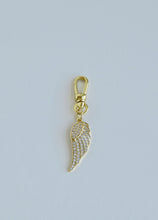 Load image into Gallery viewer, Diamond Angel Wing Charm with Swivel Clasp