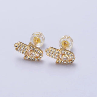 Hamsa Diamond Stud