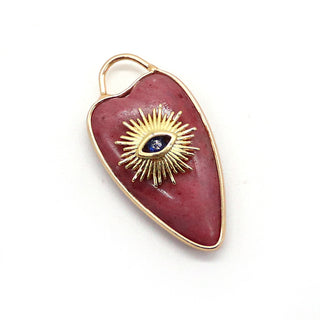 Heart Shaped Crystal Evil Eye Sun Charm