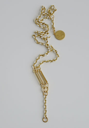 Blanc Lariat Charm Holder Necklace