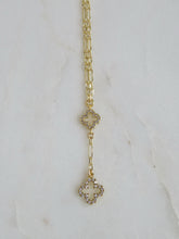 Load image into Gallery viewer, Diamond Double Clover  Extension Necklace - love • luck • hope &amp; faith