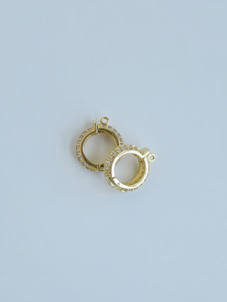 Diamond Charm Holder Hinged Clasp
