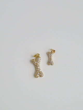 Diamond Dog Bone Charm