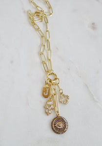 Agnes Evil Eye Charm Cluster Necklace