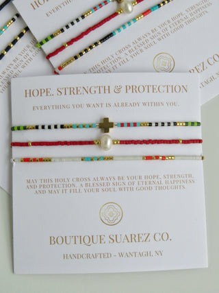 Peace & Protection - Pearl Bracelet Stacks