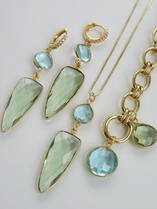 Peridot Blue Topaz Crystal Collection