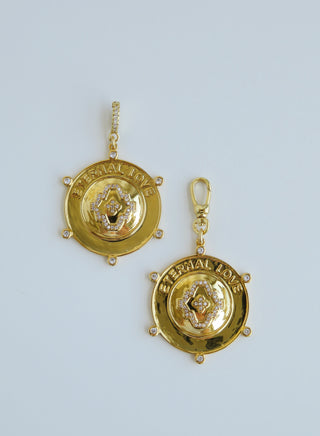 Eternal Love Hinged Clasp Medallion - 14k Gold Plated - trademark design