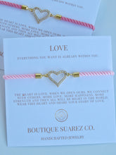 Load image into Gallery viewer, Beatrice Heart Slider Bracelet - Love