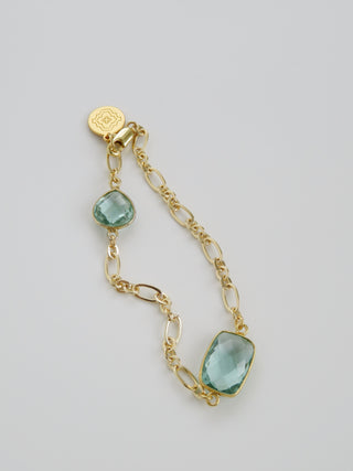 Rectangular Apatite Faceted Crystal Bracelet