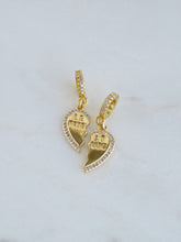 Load image into Gallery viewer, Best Friend Heart Pendant on Diamond Hinged Clasp