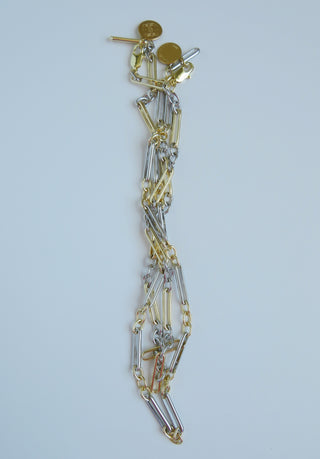 Mixed Metal Figaro Necklace - add hinged clasp charms
