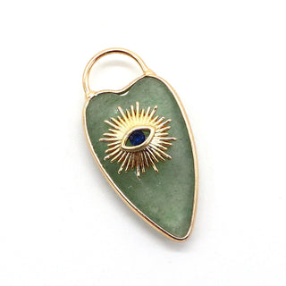 Heart Shaped Crystal Evil Eye Sun Charm