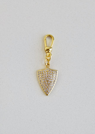 Diamond Shield Pendant with Swivel Clasp