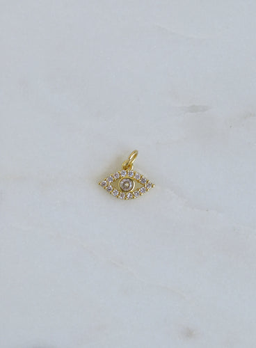 Amber Evil Eye Charm