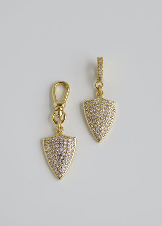 Diamond Shield Charm on Clasp