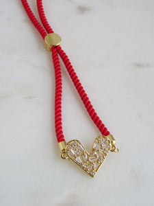 Beatrice Red Heart Bracelet - Love