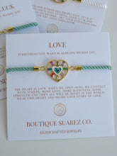 Load image into Gallery viewer, Beatrice Diamond Candy Bracelet - Heart &amp; Evil Eye