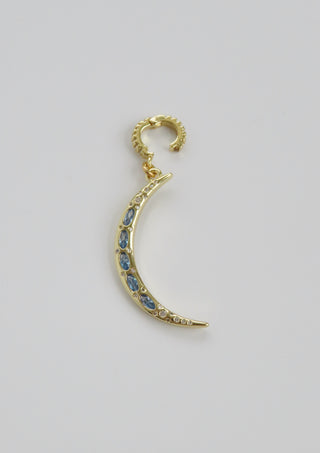 Sky Blue Crescent Moon Charm on Clasp