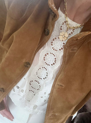 Diamond Clover Charm on Diamond Hinged Clasp