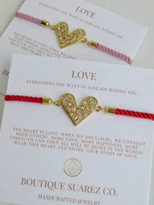 Beatrice Diamond Heart Bracelet - Love