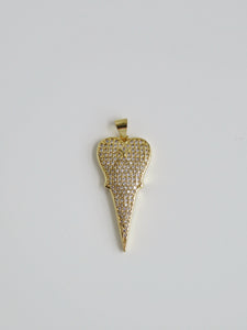 Diamond Arrowhead Heart Pendant