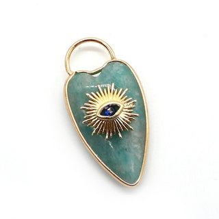 Heart Shaped Crystal Evil Eye Sun Charm