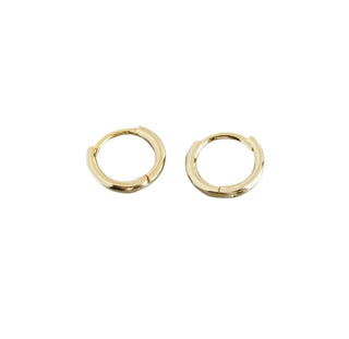 Classic Petite Thin Gold Hoops - Sterling Silver
