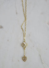 Load image into Gallery viewer, Diamond Clover Heart Extension Necklace - love • luck • hope &amp; faith