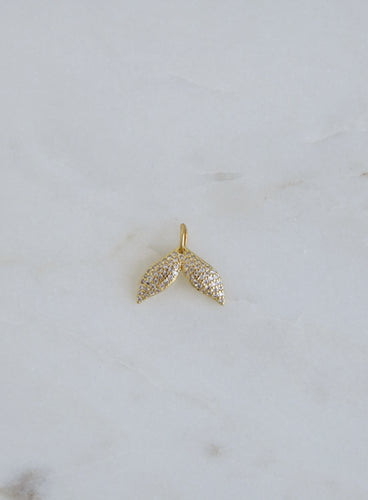 Diamond Whale Tail Charm