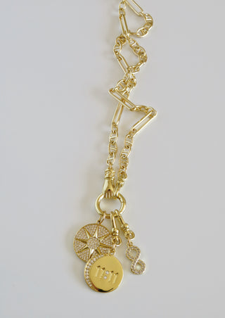 Sanxenxo Hamsa Clasp - 11:11, 8 Point Star & Infinity Charm Necklace