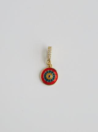 Evil Eye Web Charm on Diamond Clasp