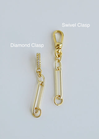 Hinged Clasp Lariat Chain - Figaro Link - add a charm