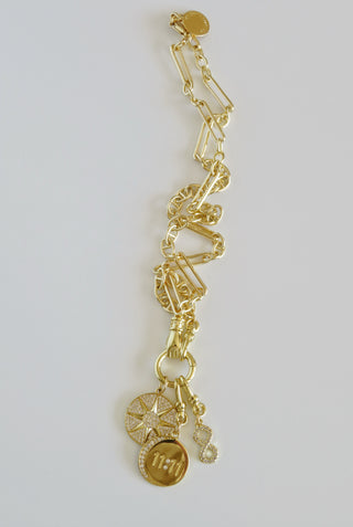 Sanxenxo Hamsa Clasp - 11:11, 8 Point Star & Infinity Charm Necklace